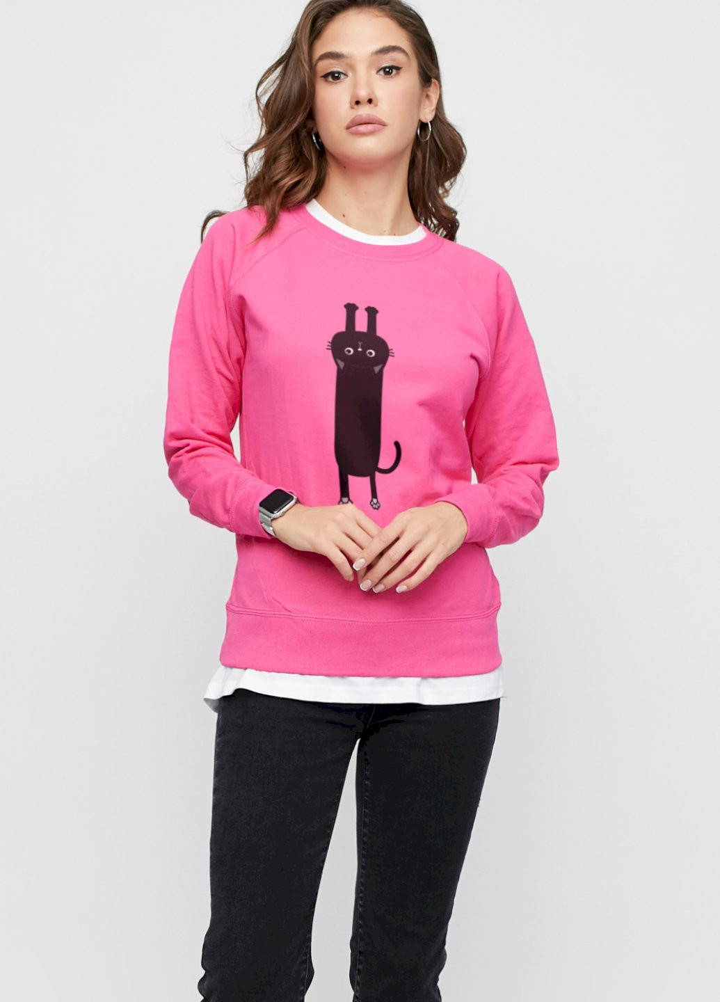 Розовый свитшот женский /no flis/ YAPPI рисунок (251375040)