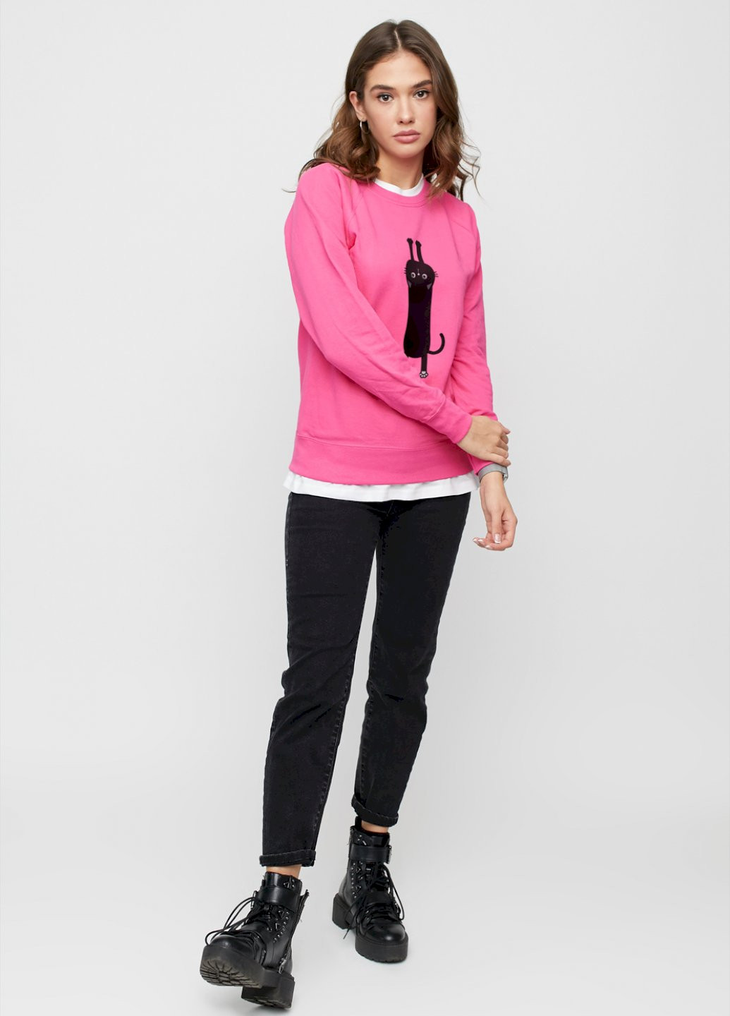 Розовый свитшот женский /no flis/ YAPPI рисунок (251375040)