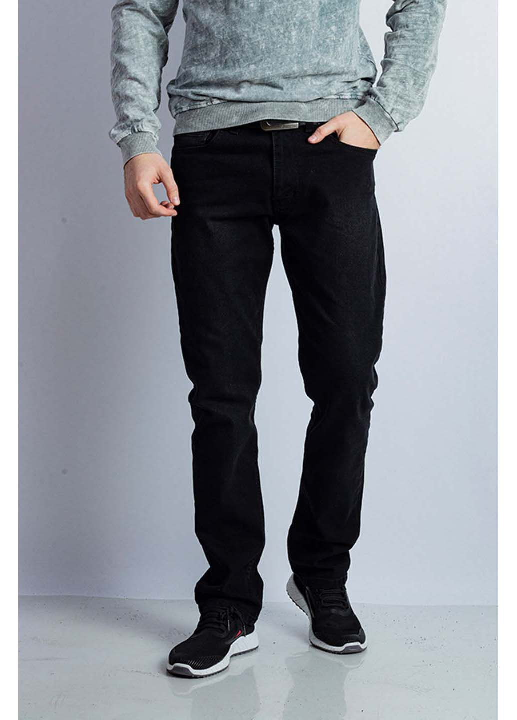 Черные демисезонные регюлар фит джинсы Time of Style