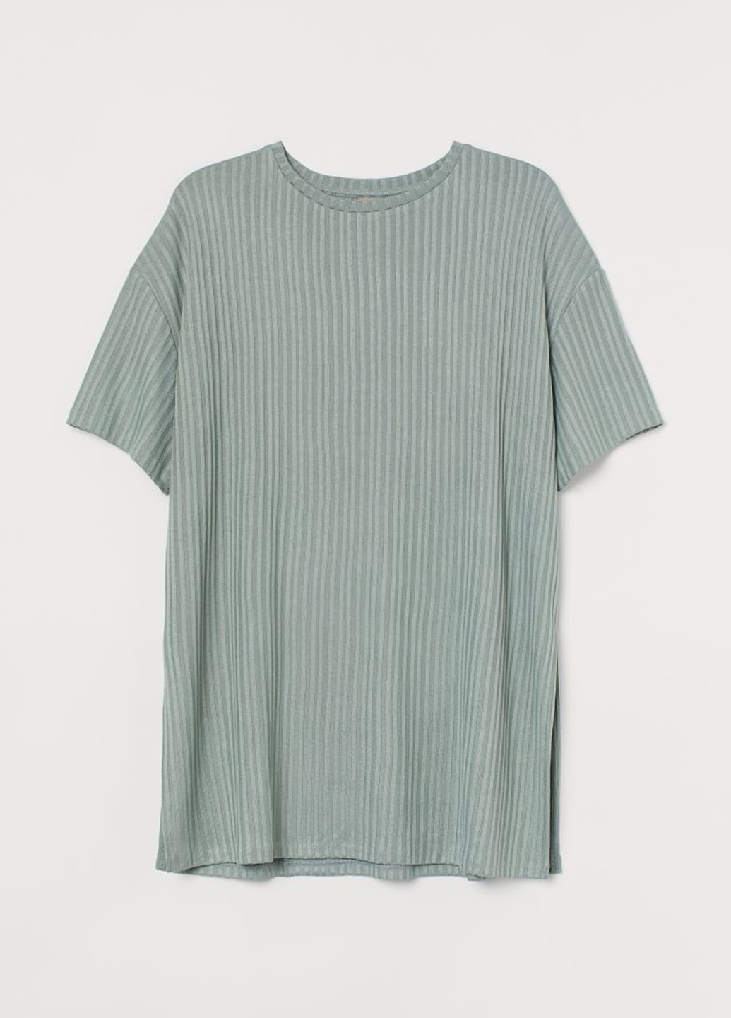 Серо-зеленая летняя футболка H&M