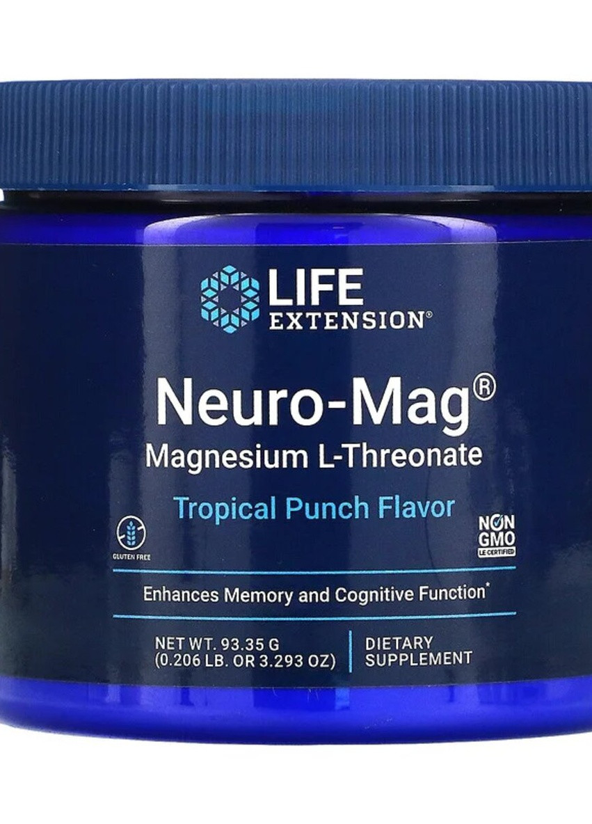 Магний L-Треонат, вкус тропического пунша, Neuro-Mag,, 93,35 г (3,293 унции) Life Extension (228293123)