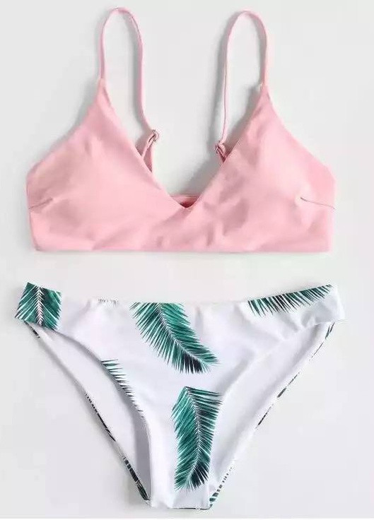 Розовый летний нежный женский купальник No Brand