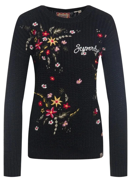 Черный зимний свитер Superdry