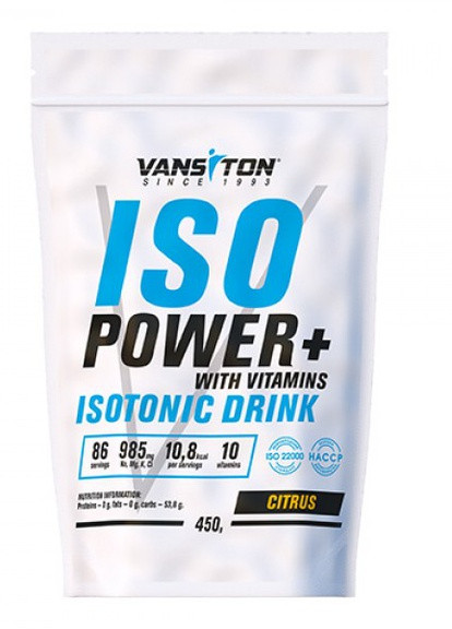 Изотоник ISO Power 450 г Цитрус Vansiton (254325728)