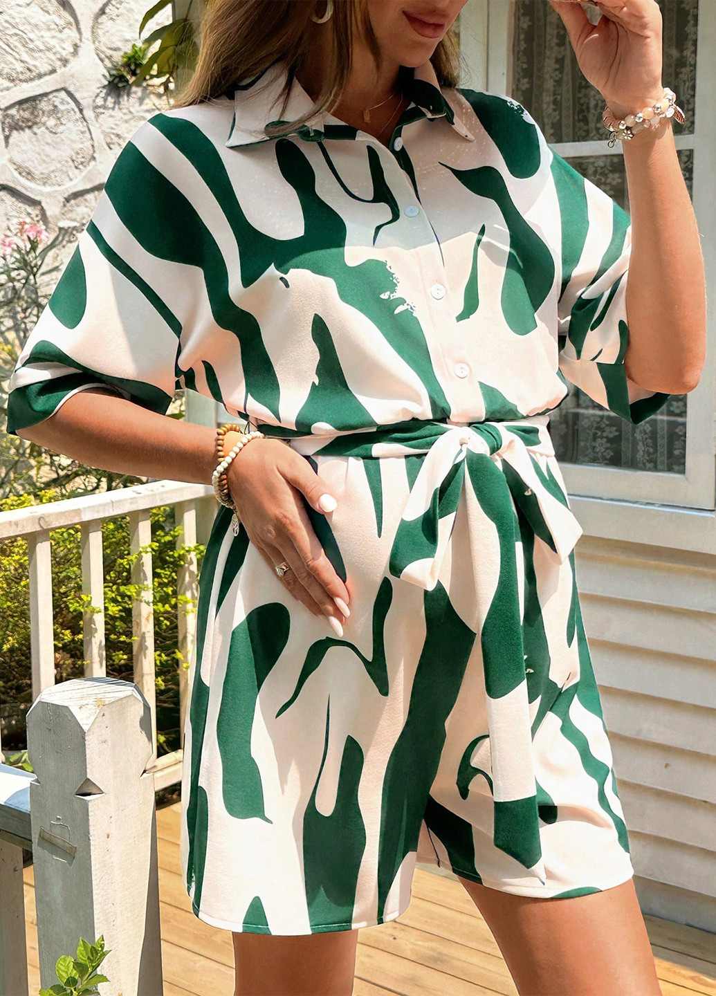 Комбинезон для беременных SHEIN комбинезон-шорты колор блок комбинированный кэжуал полиэстер