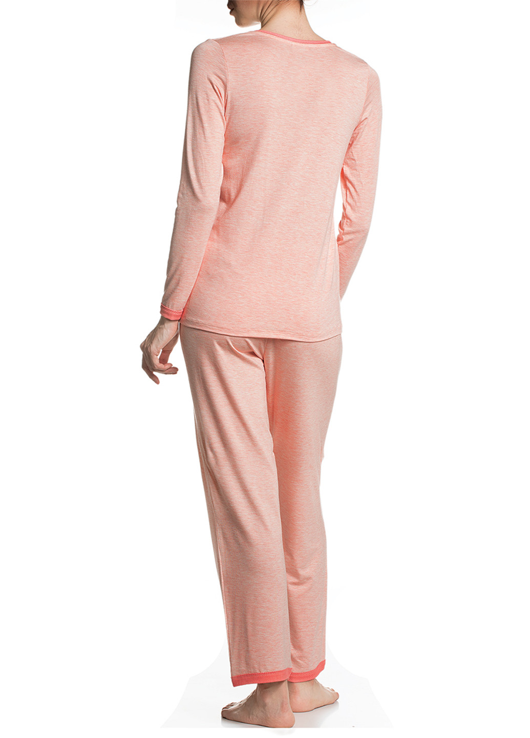 Персиковая всесезон пижама (лонгслив, брюки) лонгслив + брюки DoReMi