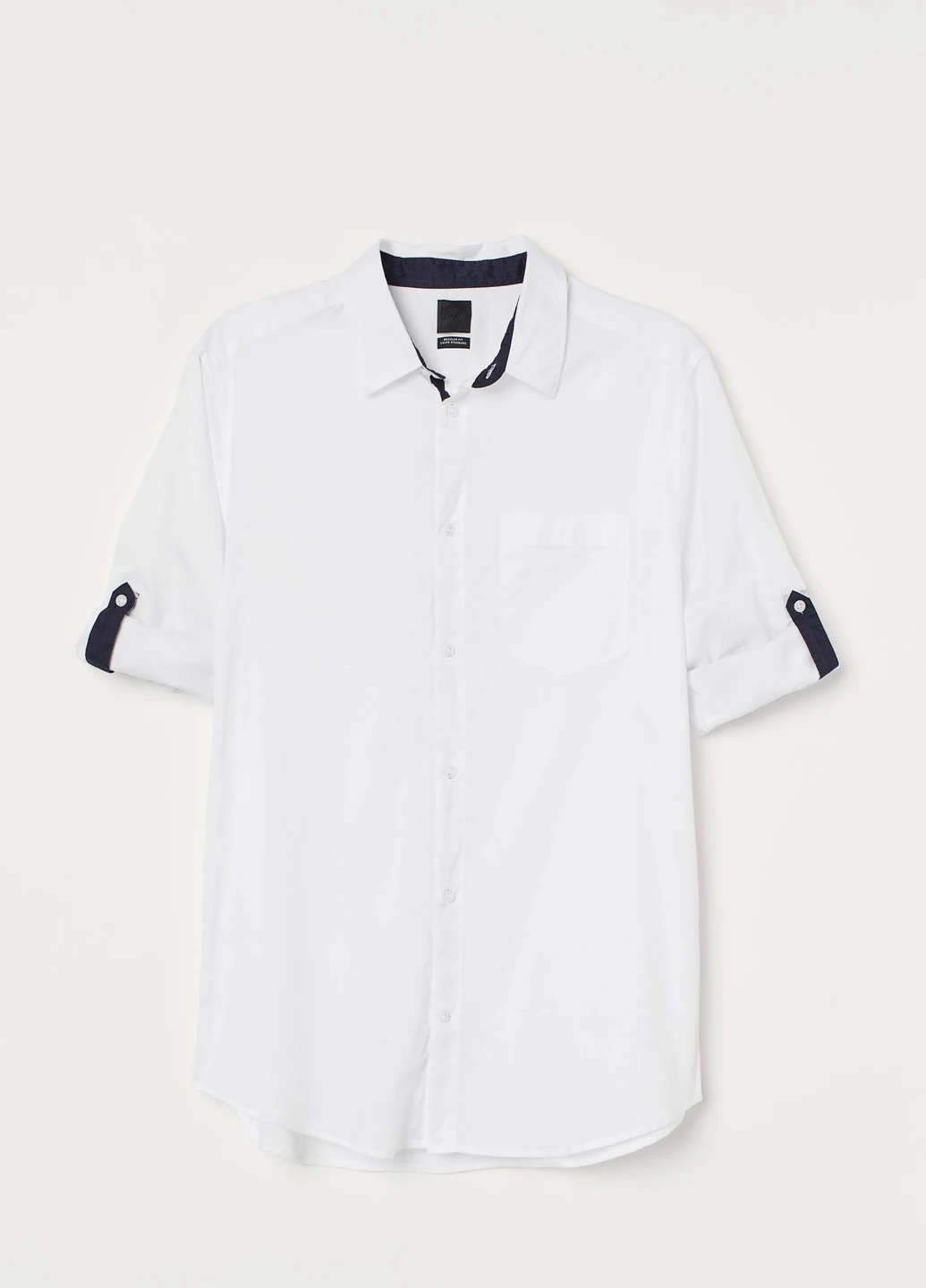 Белая рубашка однотонная H&M