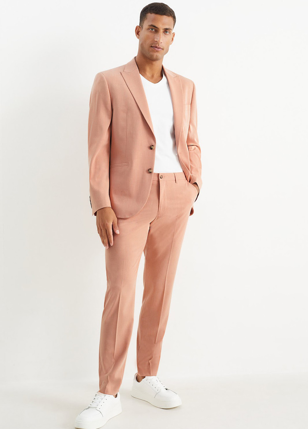 Персиковые классические, кэжуал демисезонные классические брюки C&A
