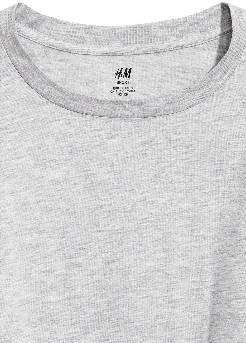 Серый демисезонный кэжуал лонгслив H&M с надписями