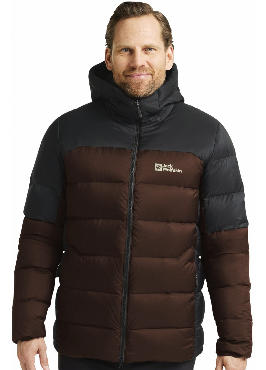 Коричневый зимний Пуховик Jack Wolfskin