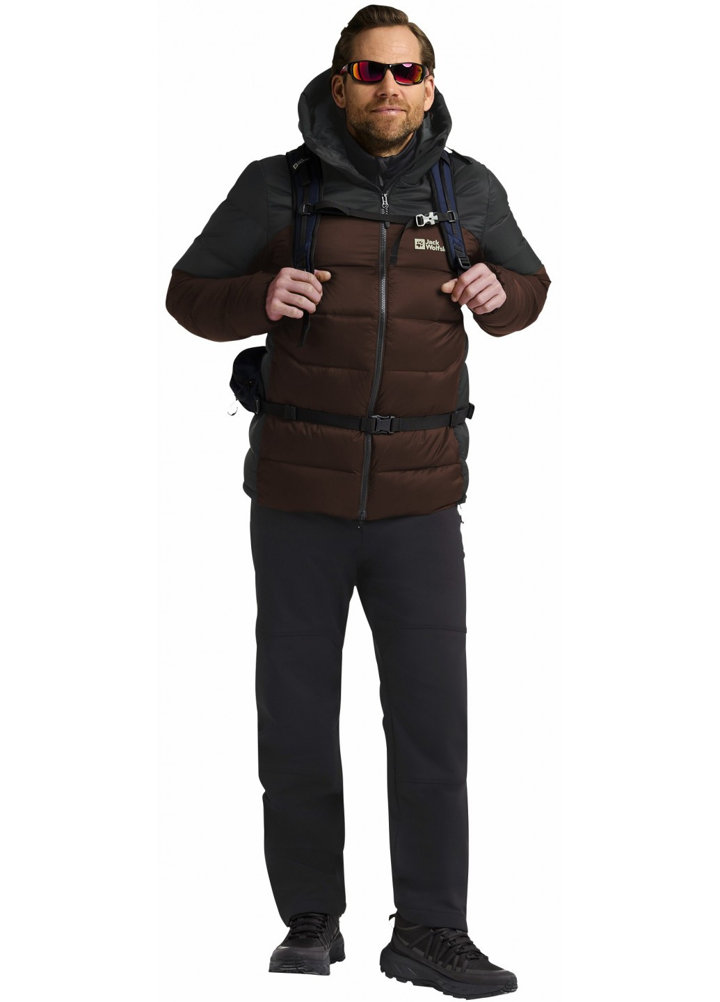 Коричневый зимний Пуховик Jack Wolfskin