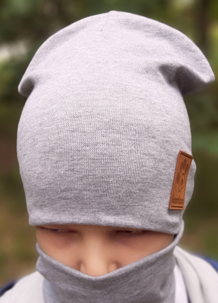 Детская шапка с хомутом КАНТА размер 48-52, серый (OC-135) Канта (212242589)