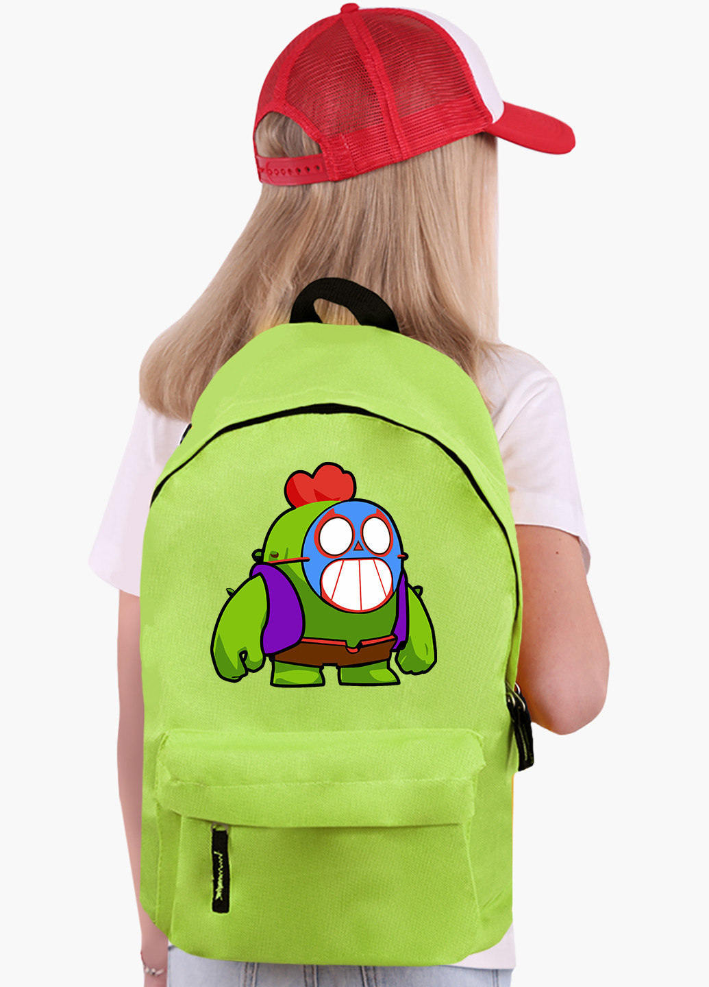 Детский рюкзак Спайк Бравл Старс значок Ель Прімо (Spike Brawl Stars with Pin El Primo) (9263-2600) MobiPrint (217075158)