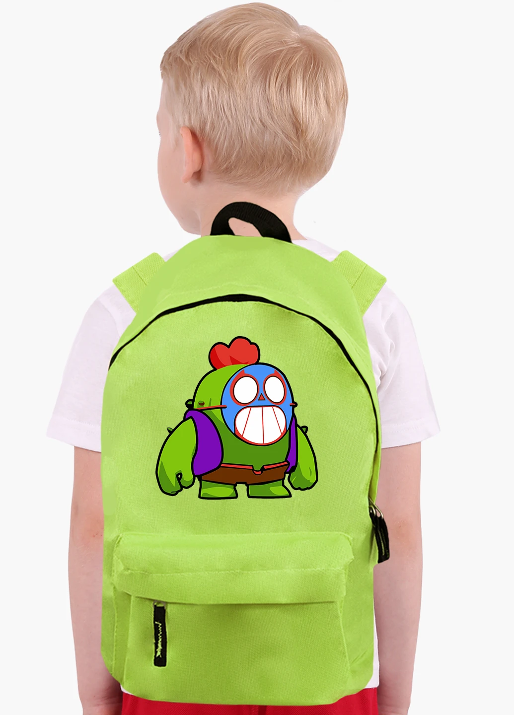 Детский рюкзак Спайк Бравл Старс значок Ель Прімо (Spike Brawl Stars with Pin El Primo) (9263-2600) MobiPrint (217075158)