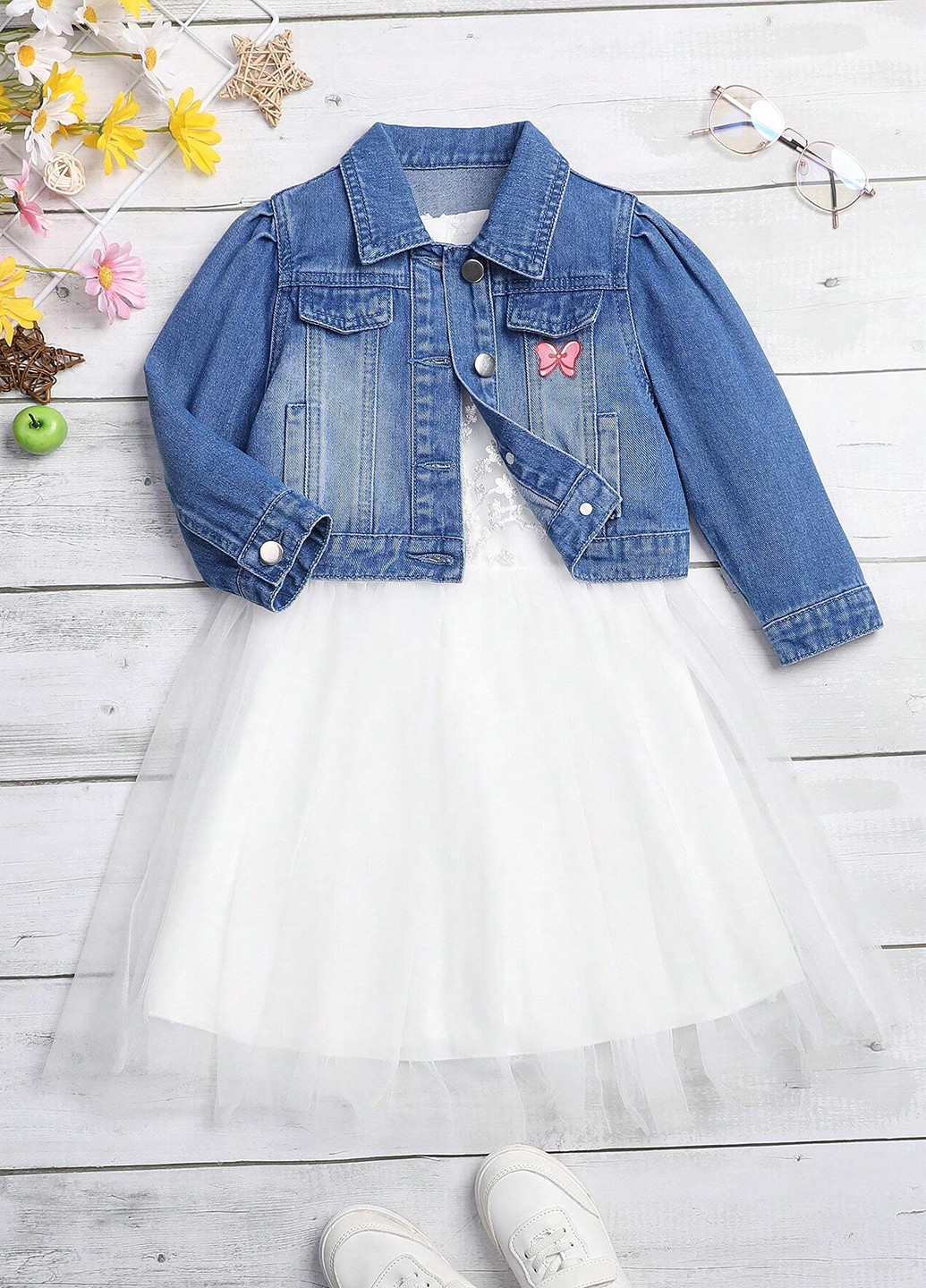 Светло-синяя демисезонная куртка SHEIN