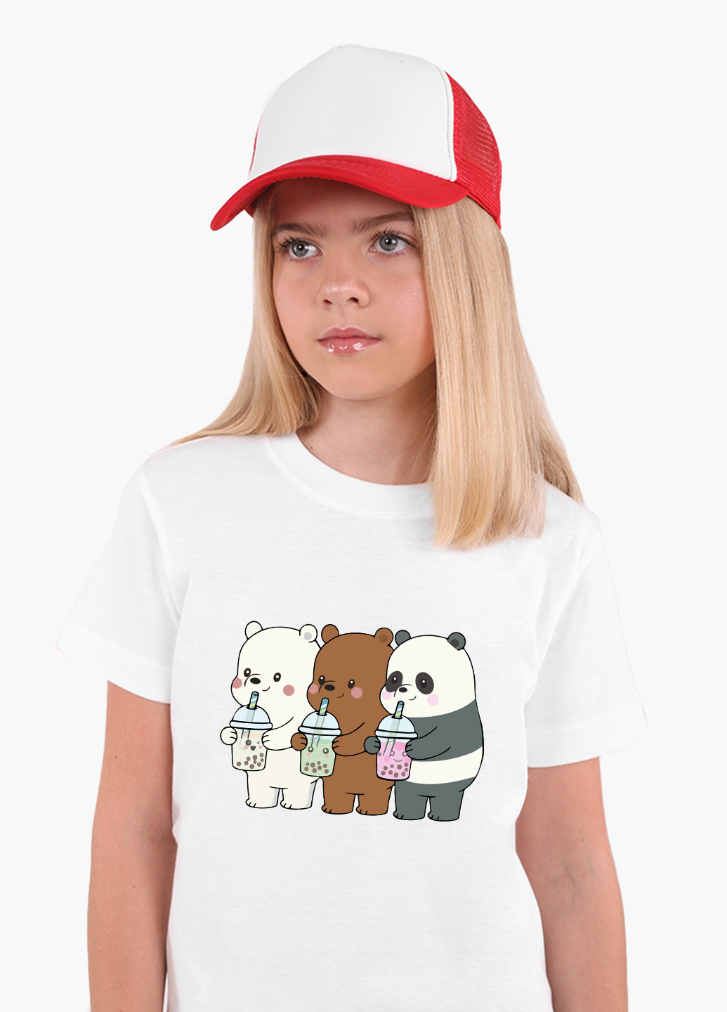 Біла демісезонна футболка дитяча вся правда о медведях (we bare bears) білий (9224-2896) 164 см MobiPrint