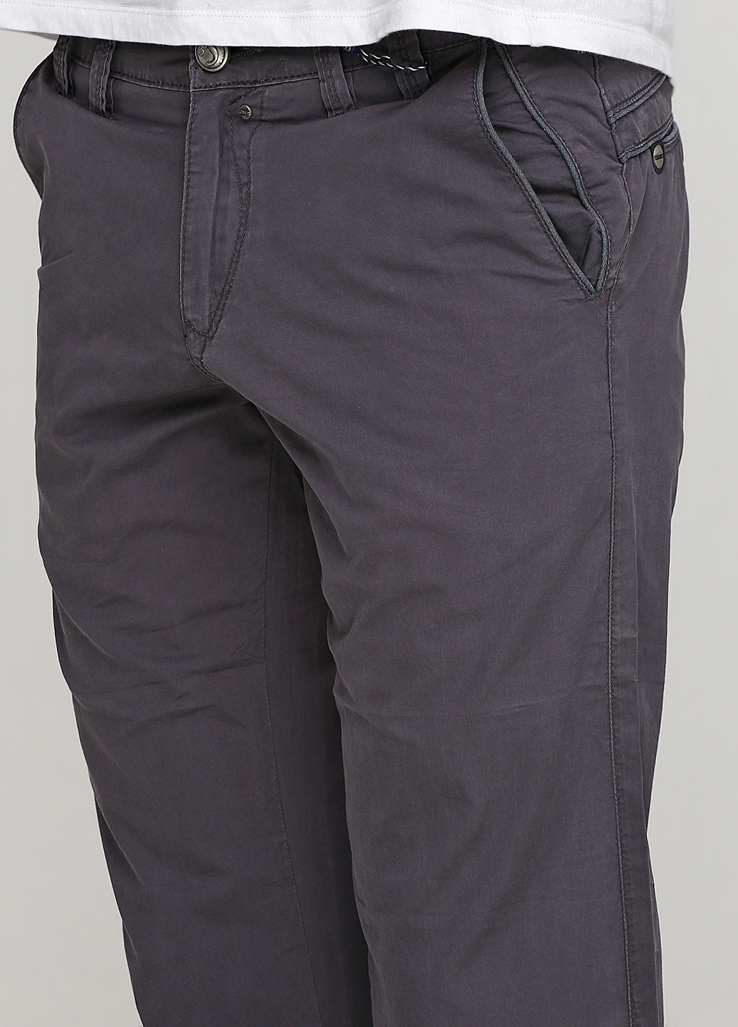 Серые кэжуал демисезонные прямые брюки Jemetzzi