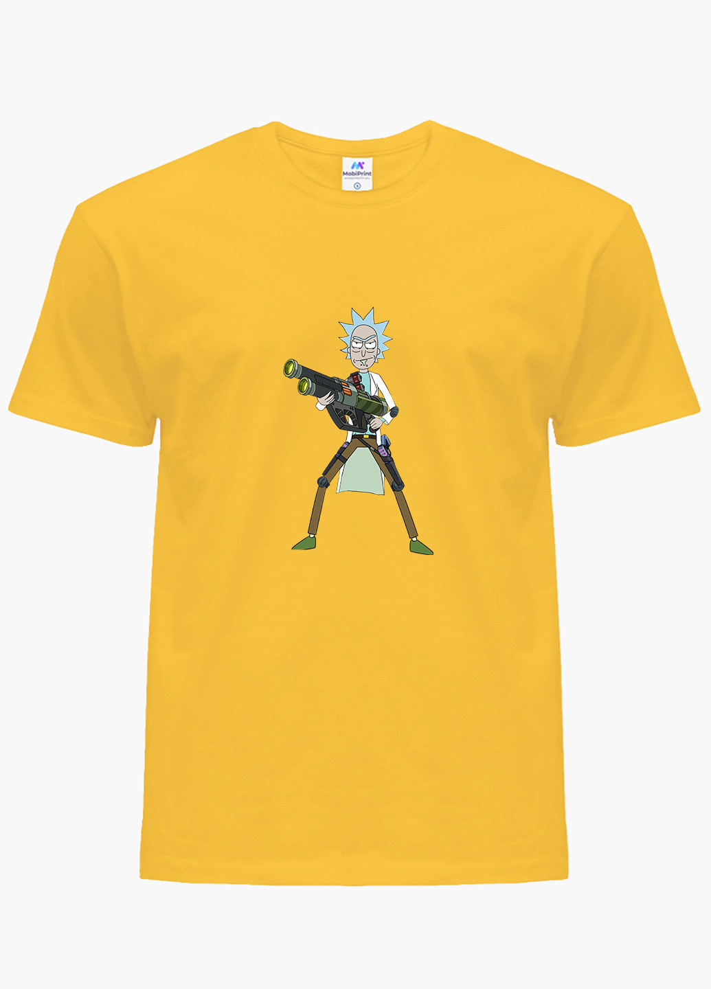 Желтая демисезонная футболка детская рик и морти (rick and morty)(9224-1241) MobiPrint