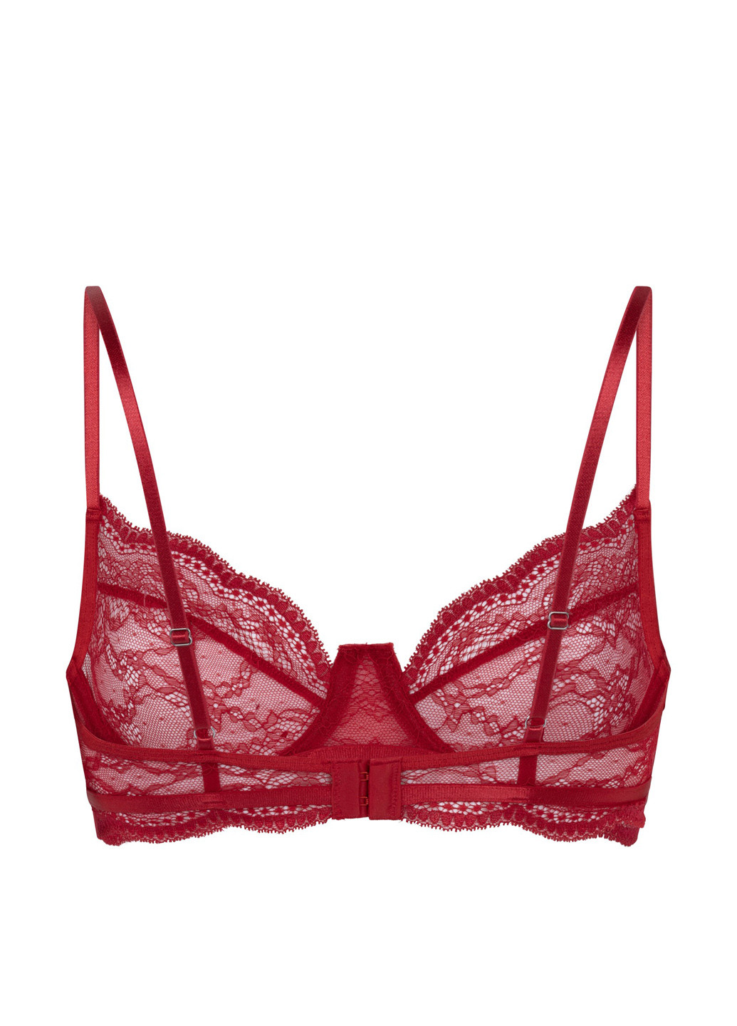 Тёмно-красный балконет бюстгальтер Hunkemoller с косточками полиамид
