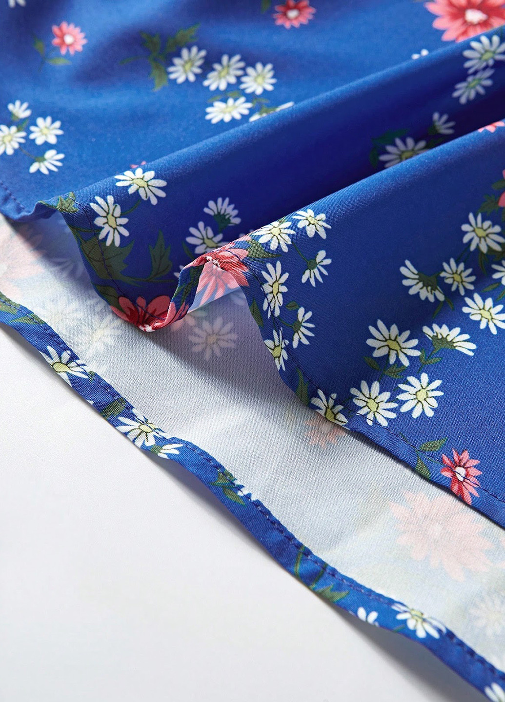 Синя кежуал сукня кльош SHEIN з квітковим принтом