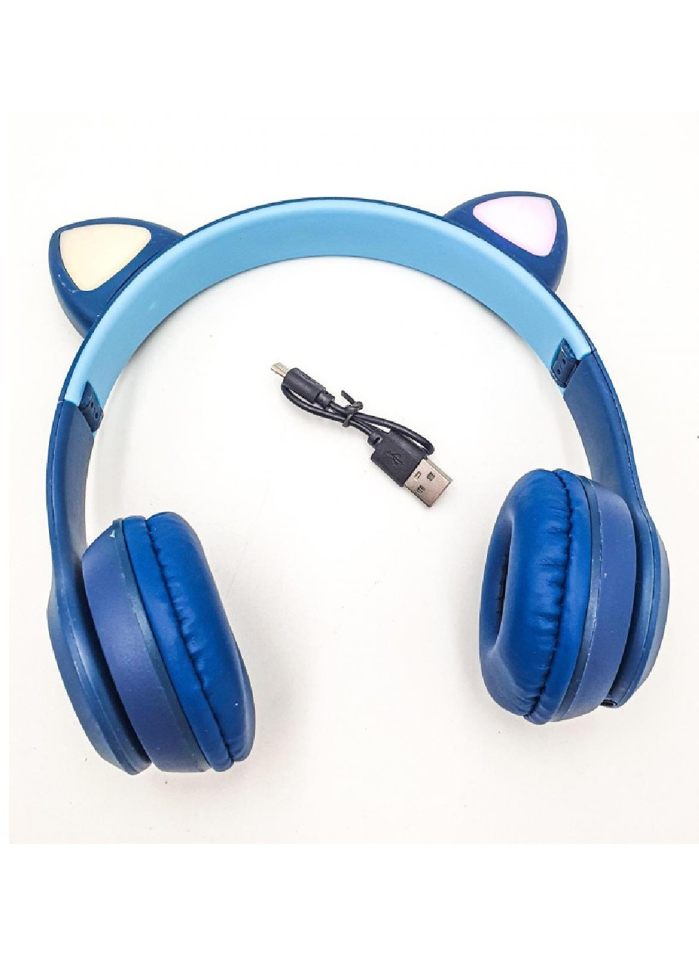 Бездротові дитячі навушники з котячими вухами та підсвічуванням RGB (472864-Prob) синій Francesco Marconi (251779482)