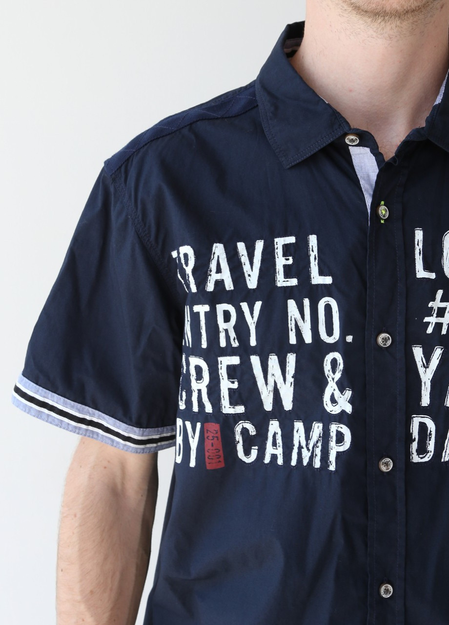 Темно-синяя кэжуал рубашка Camp David