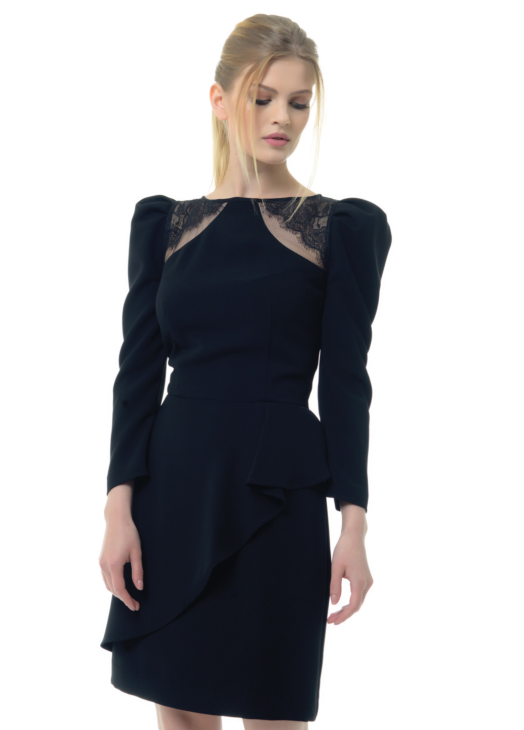 Черное деловое платье Arefeva однотонное