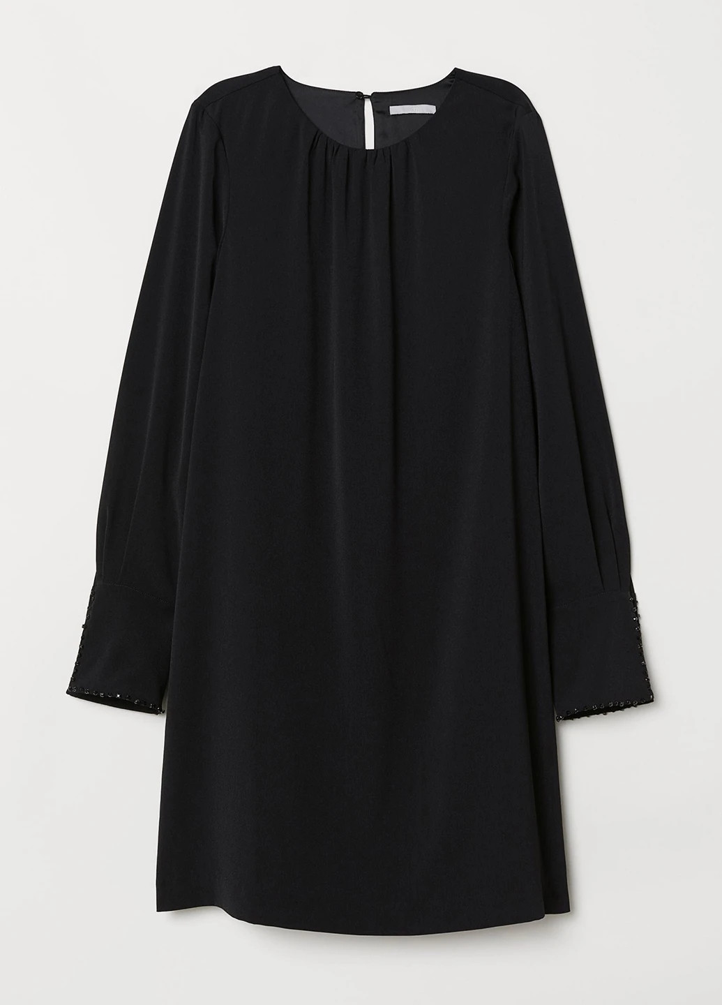 Черное вечернее платье а-силуэт H&M однотонное