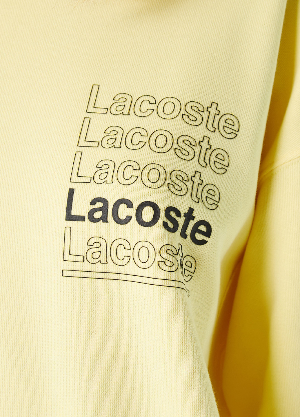 Свитшот Lacoste - Свободный крой логотип светло-желтый спортивный, кэжуал хлопок - (276537835)
