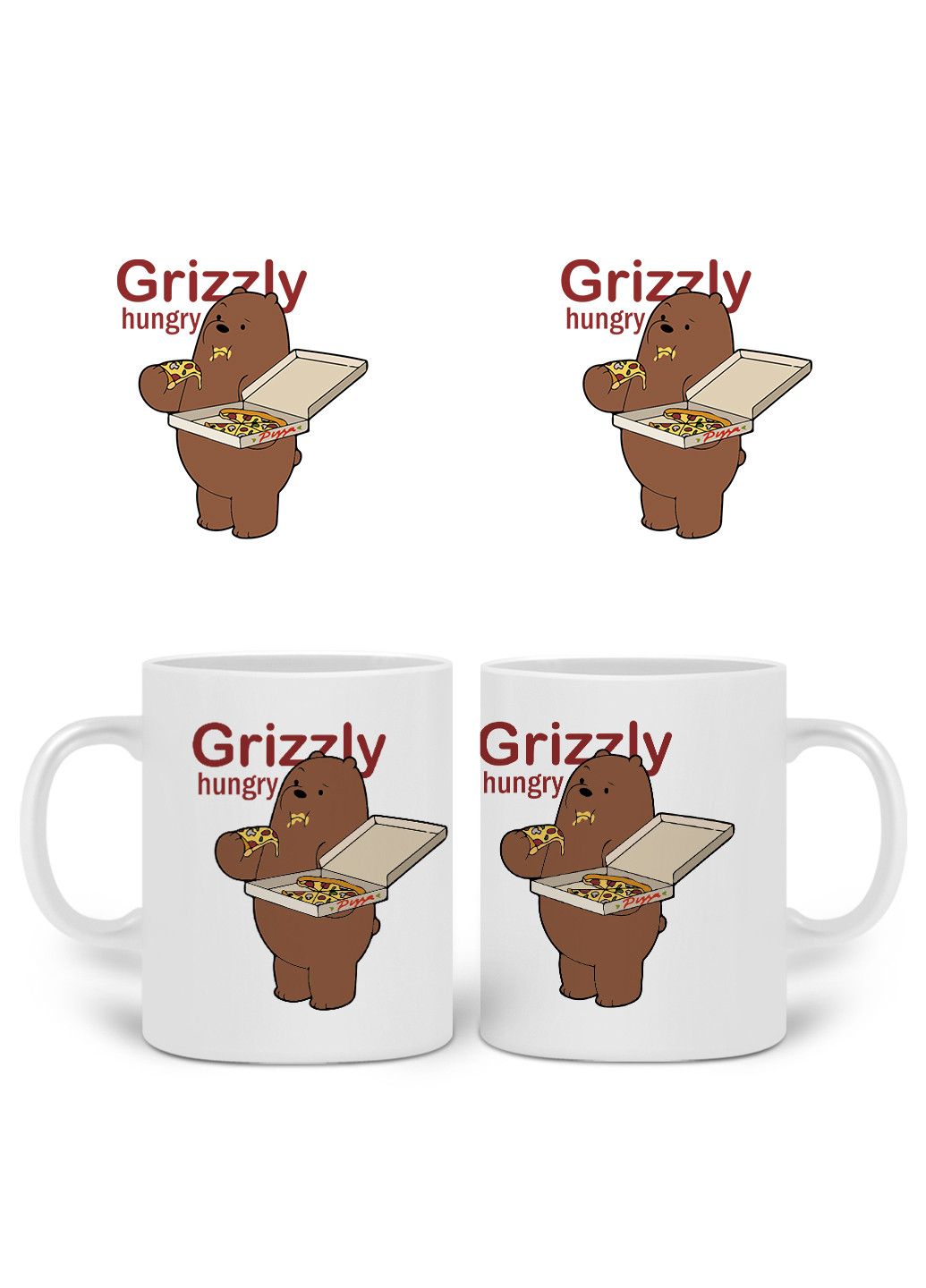 Кружка Вся правда о медведях (We Bare Bears) 330 мл Чашка Керамическая (20259-2909) MobiPrint (224806241)