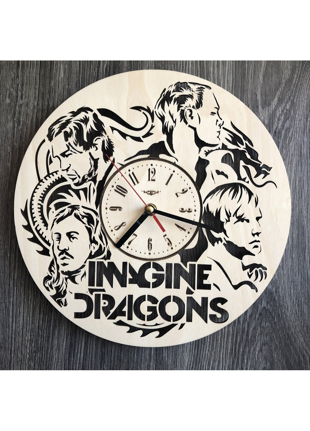 Концептуальные настенные часы в интерьер «Imagine Dragons» 7Arts (253566672)