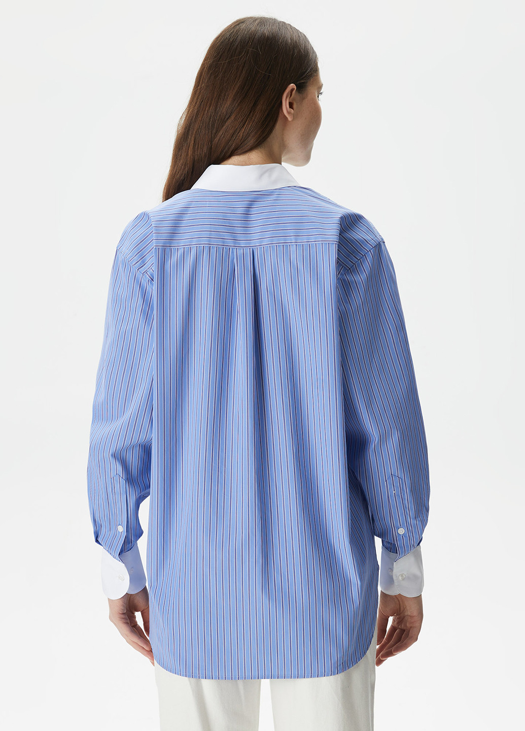 Голубой кэжуал рубашка в полоску Lacoste