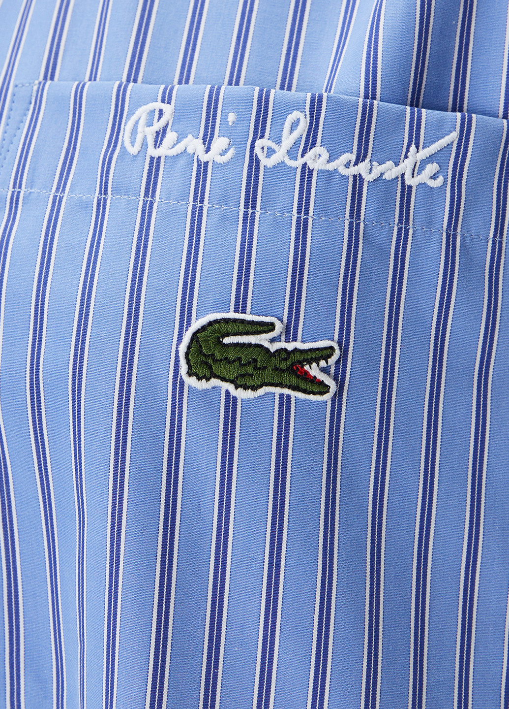 Голубой кэжуал рубашка в полоску Lacoste