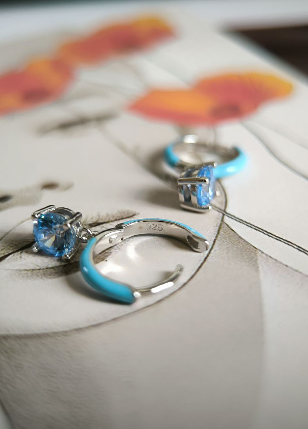 Сережки Silver Flame (350941494)