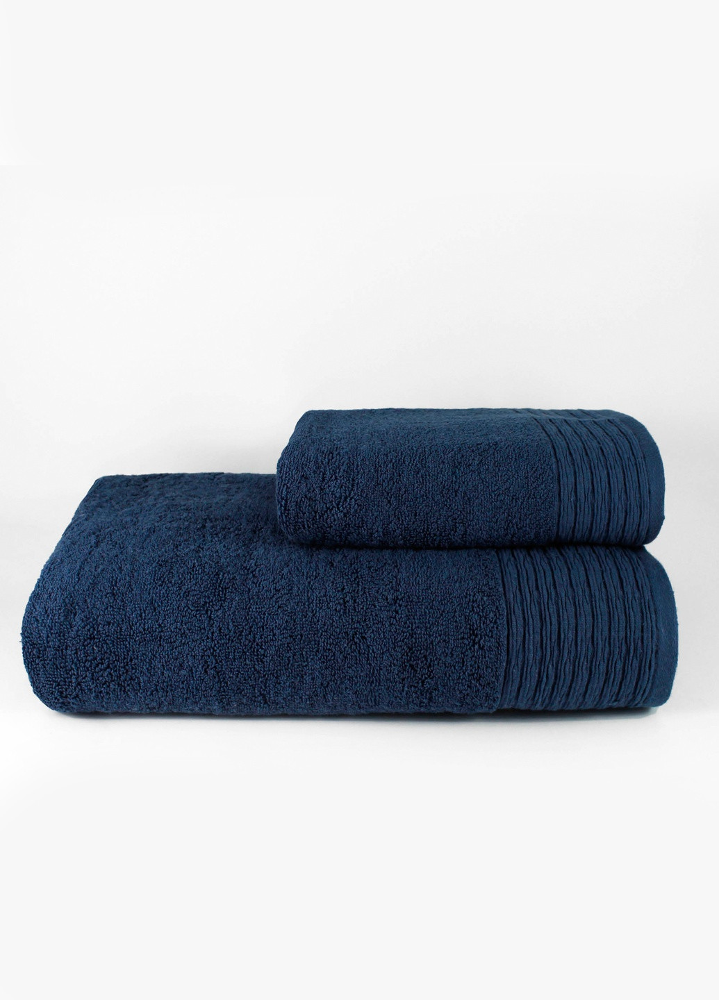 Полотенце махровое Sydney, одноцветное, жаккардовое, с бордюром, деним, размер 70x140 cm Bulgaria-Tex синий