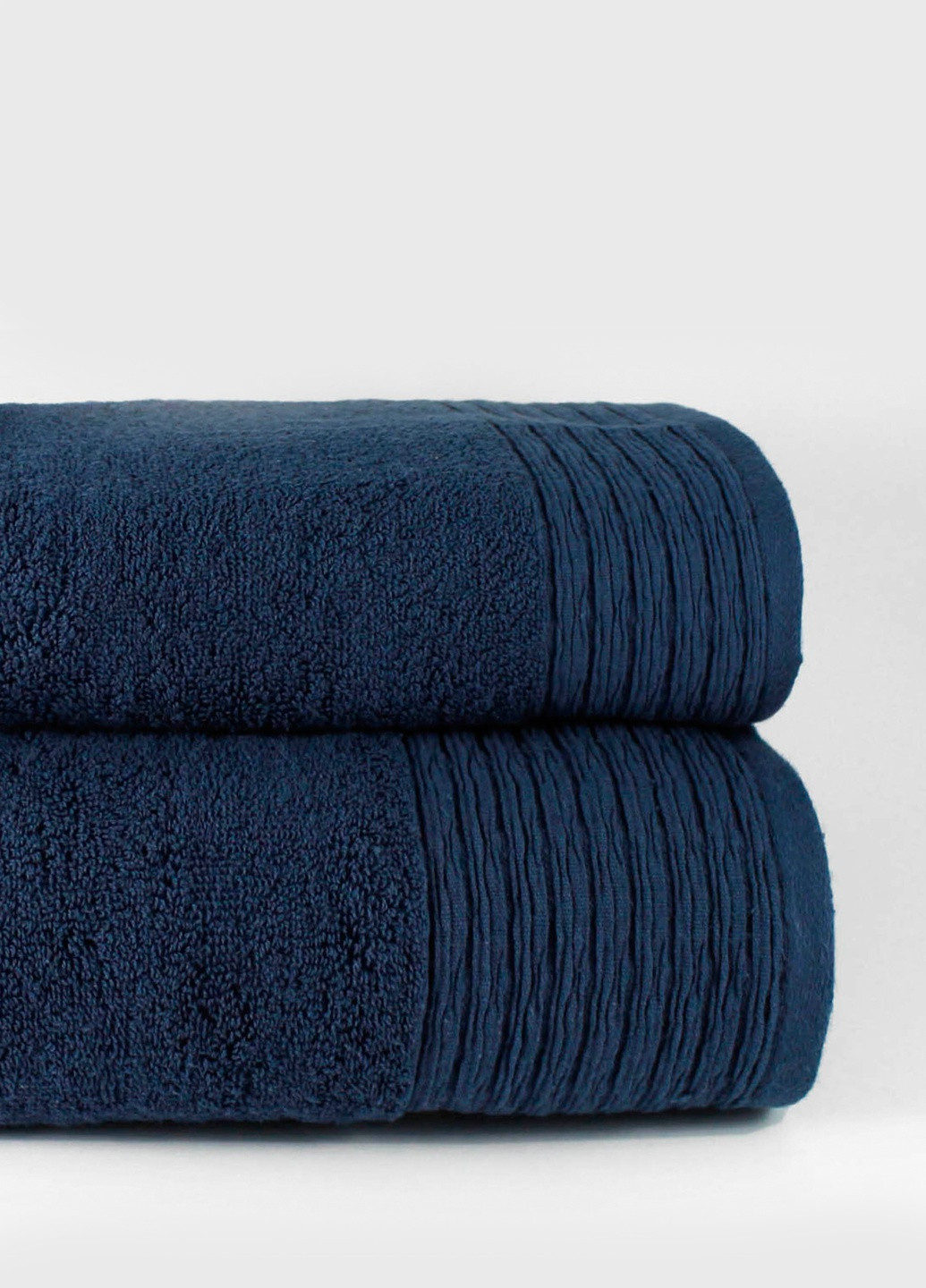 Полотенце махровое Sydney, одноцветное, жаккардовое, с бордюром, деним, размер 70x140 cm Bulgaria-Tex синий