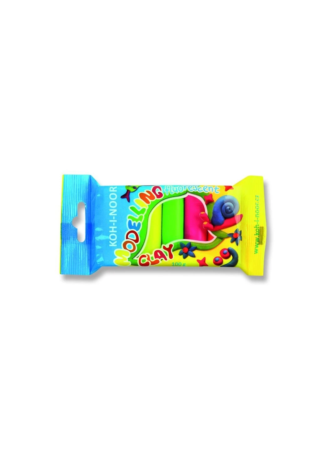 Пластилін Fluorescent 5 кольорів 100 г (01315S0502PS) Koh-I-Noor (254069936)