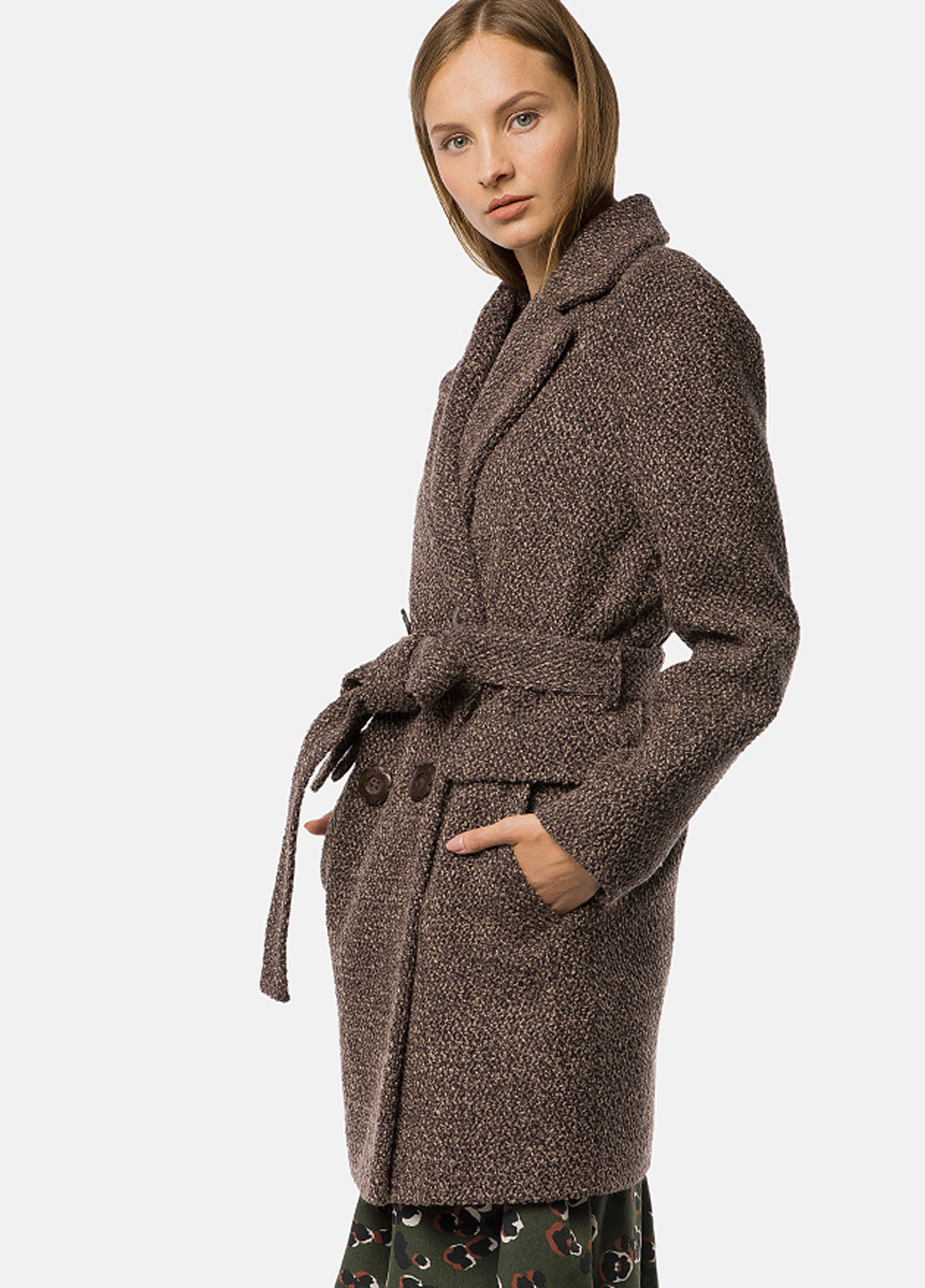 Светло-коричневое демисезонное Пальто без капюшона MR 520