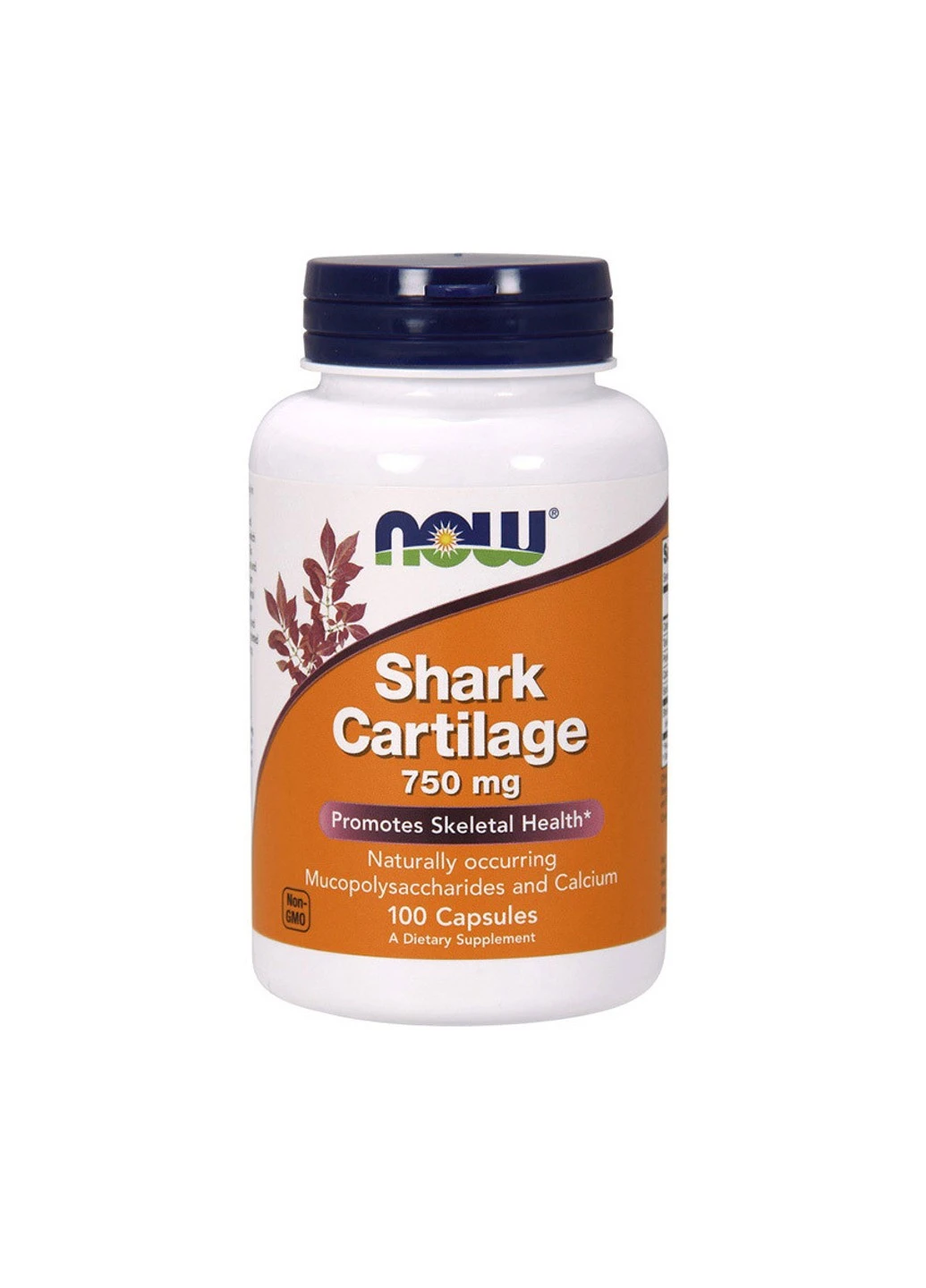 Акулячий хрящ Shark Cartilage 750 mg (100 капс) нау фудс Now Foods (255409046)