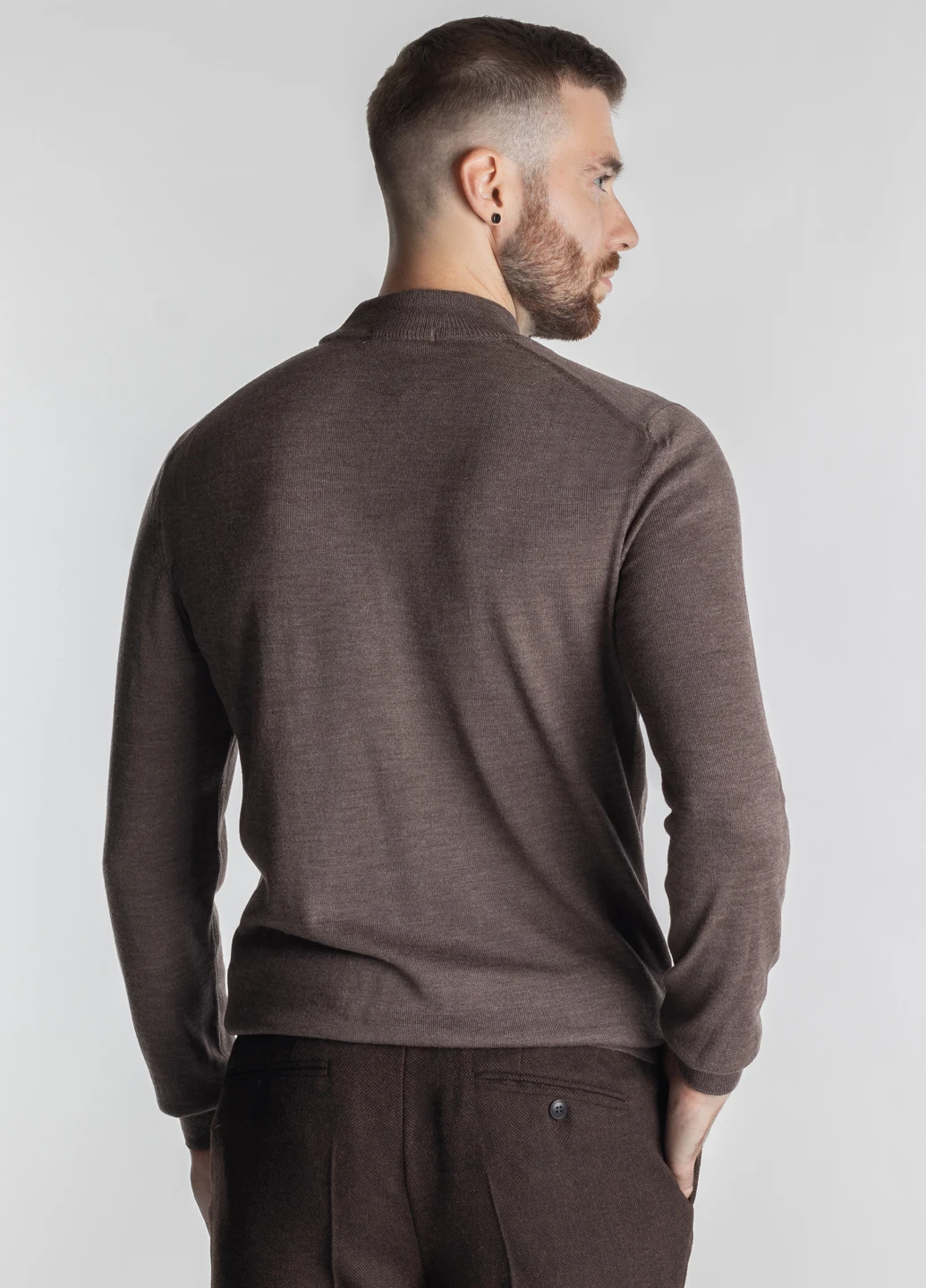 Бежевый демисезонный свитер мужской Arber T-neck FF AVT87