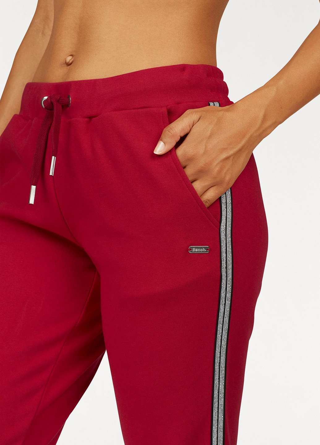 Красные спортивные демисезонные джоггеры брюки Bench
