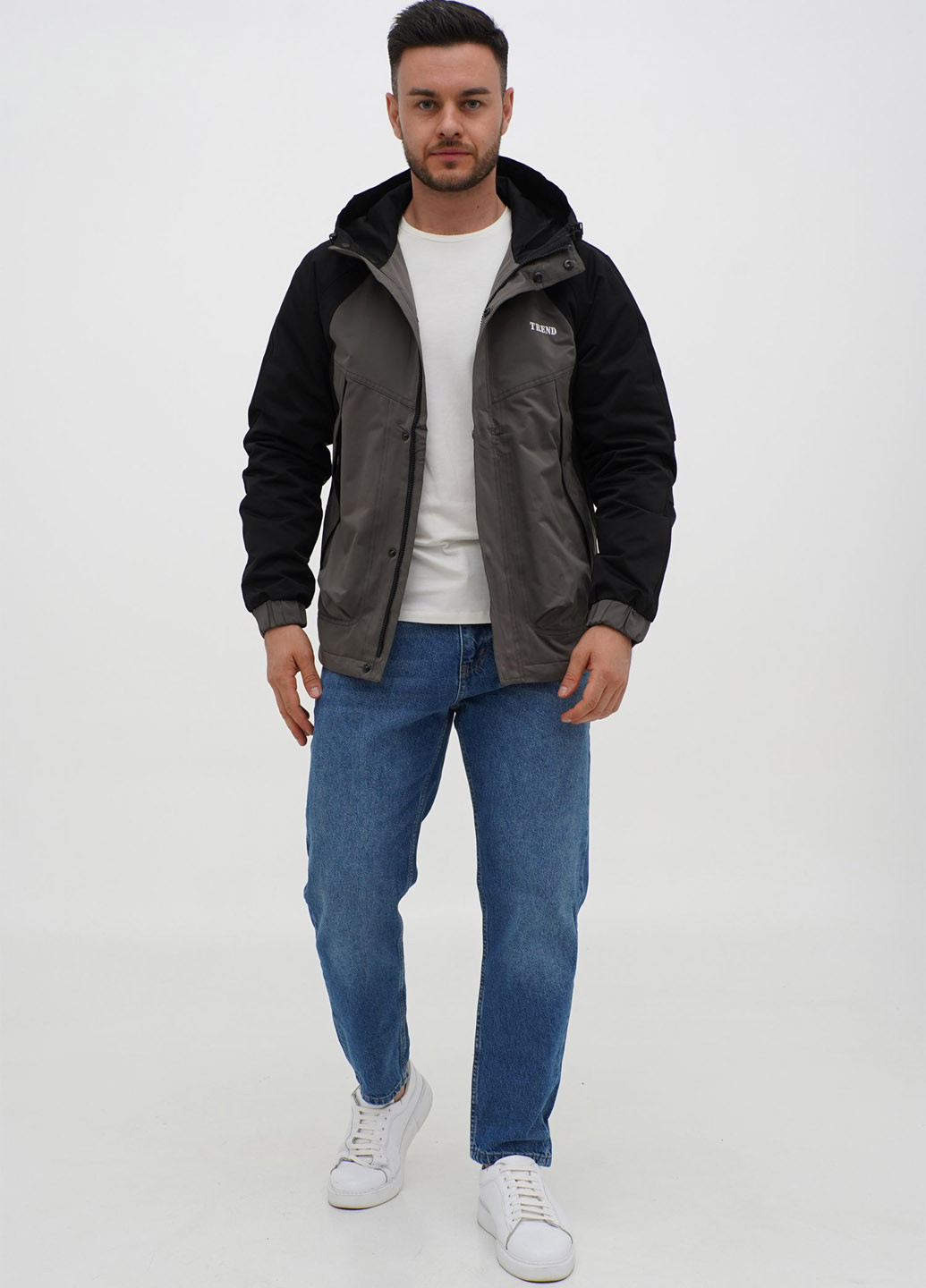 Темно-сіра демісезонна куртка Trend Collection