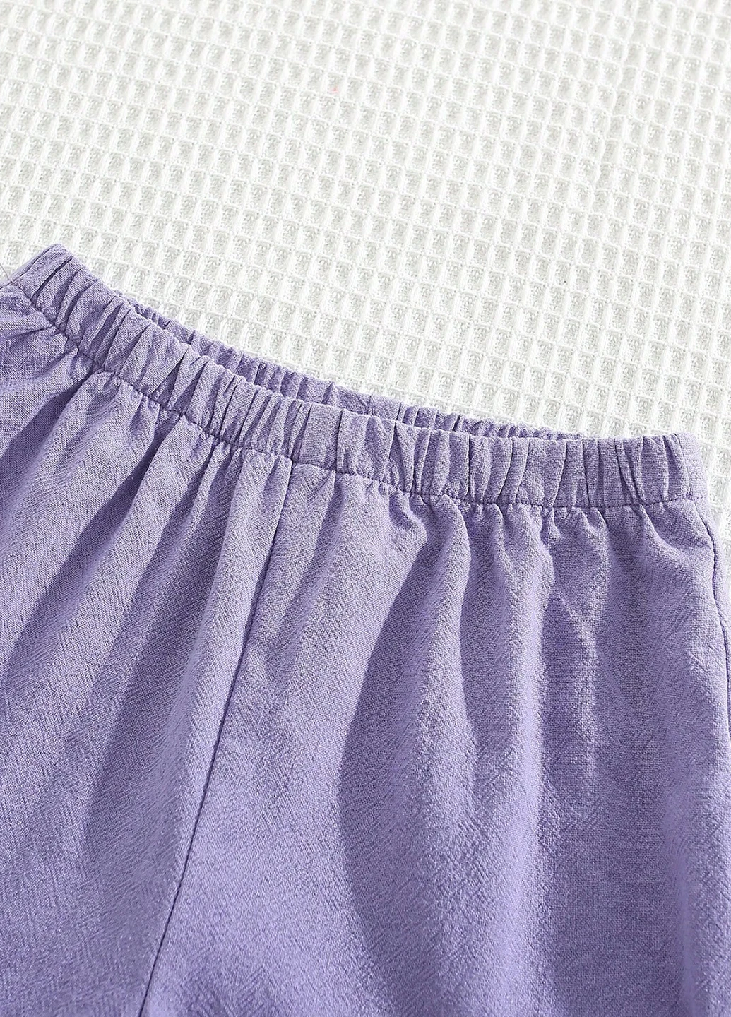 Бузковий літній костюм (сорочка, шорти) SHEIN