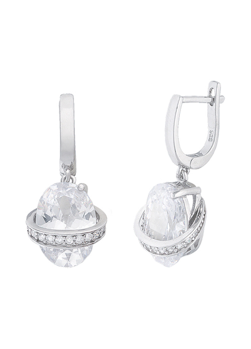 Серебряные серьги с фианитами ск2ф/385 Silvex925 (201169735)
