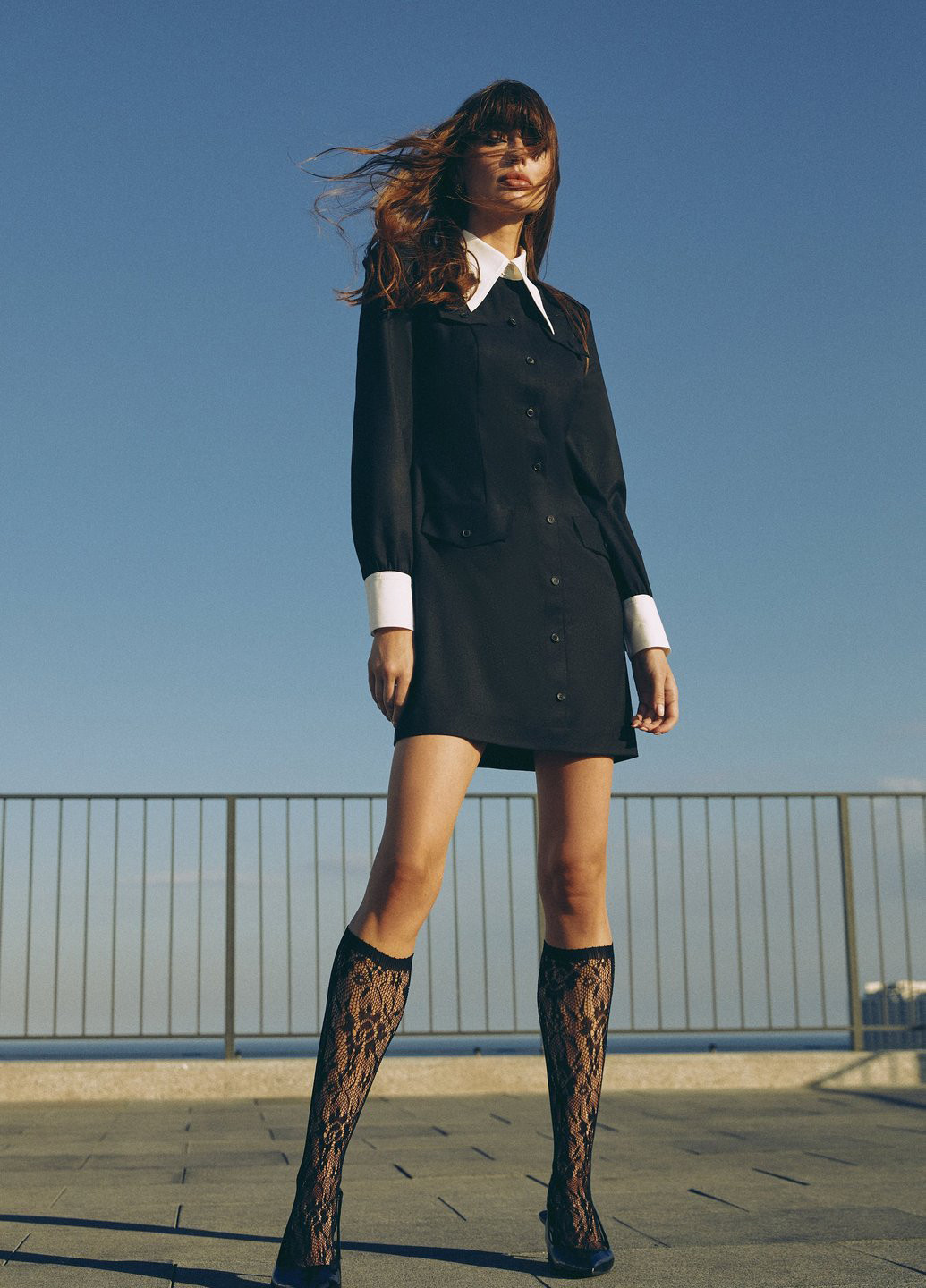 Чорна кежуал сукня сукня-сорочка Gepur однотонна