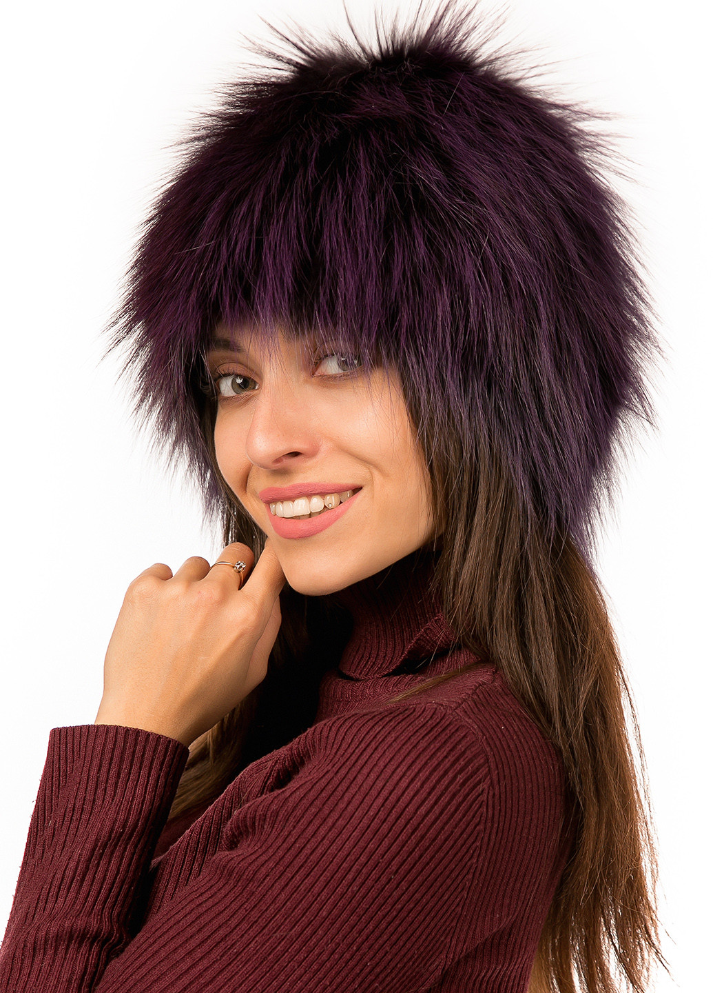 Шапка (мех чорнобурки) Фиона (164865624)