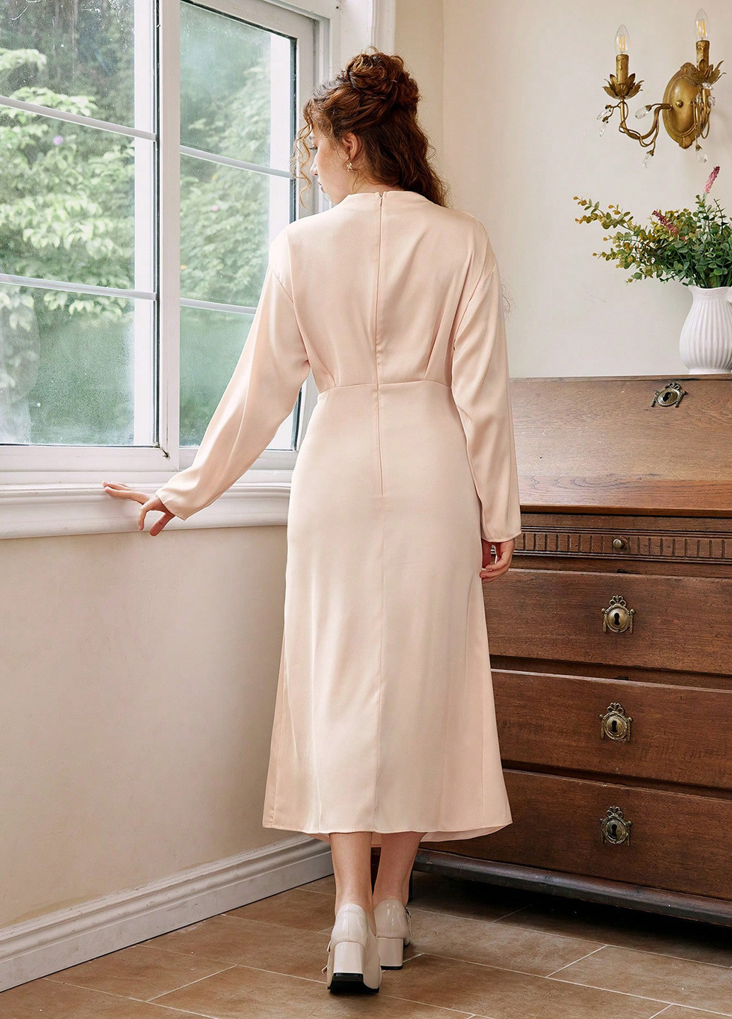 Кремова сукня SHEIN (344454105)