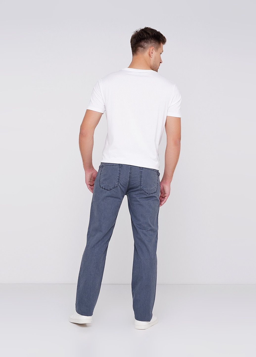Голубые классические демисезонные брюки Lagrand