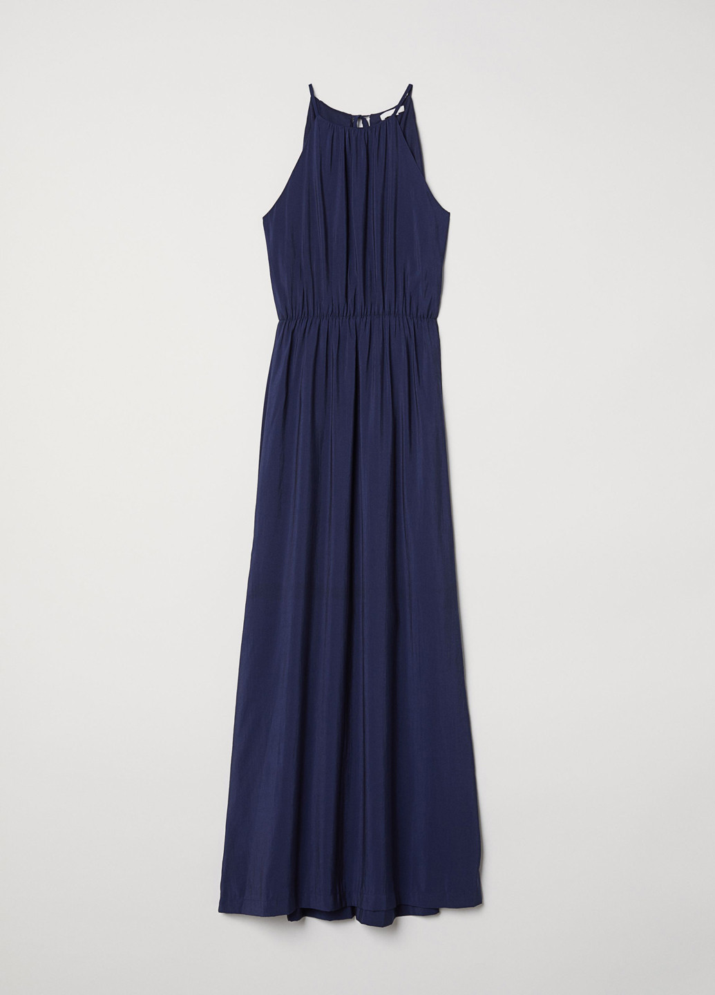 Темно-синее вечернее платье в стиле ампир H&M однотонное