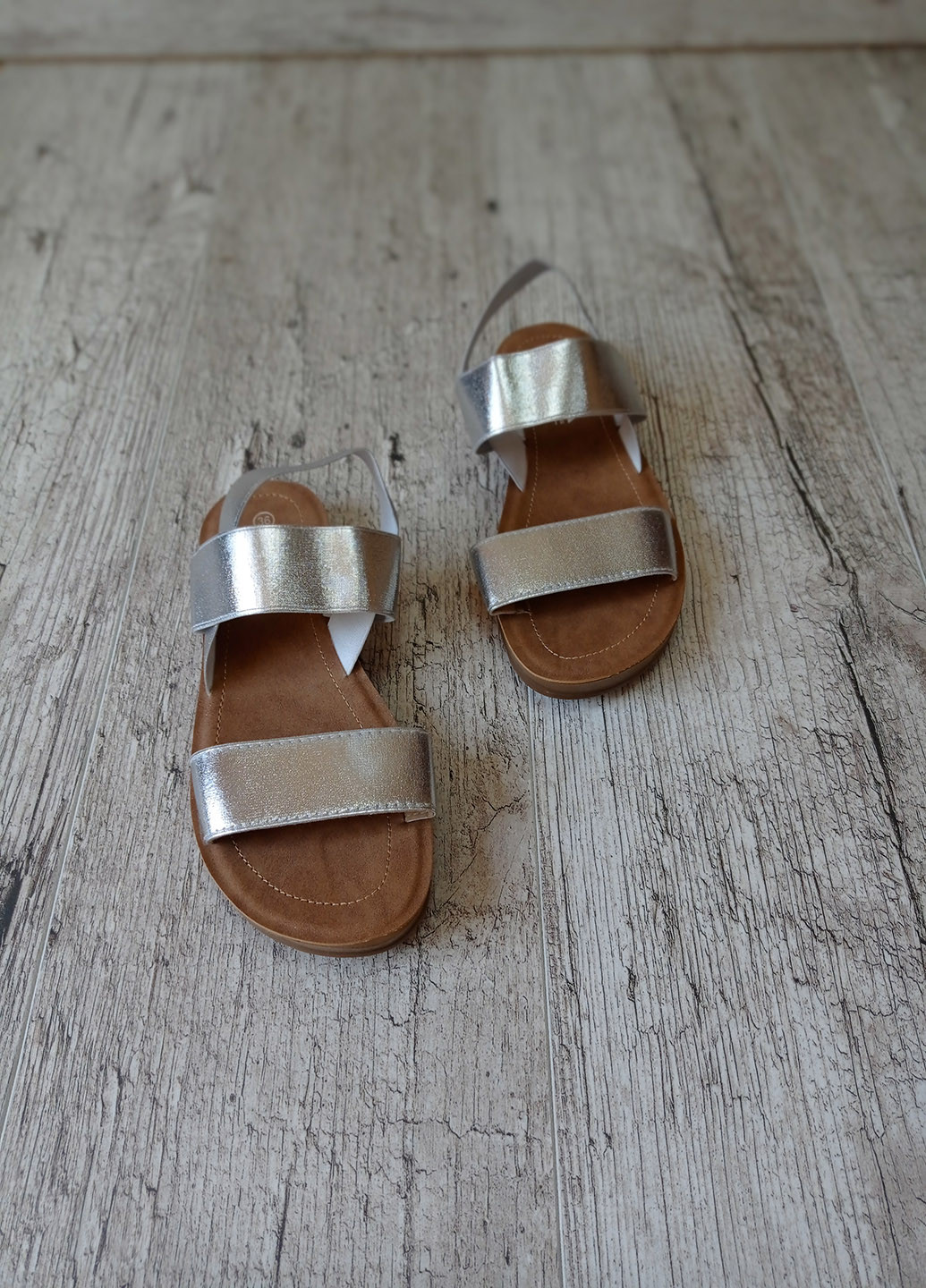 Серебряные босоножки Violeta Wonex